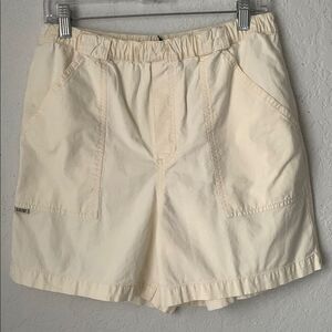 Blassport Pale Yellow Elastic Waist Cotton Casual Shorts Women’s Size 10